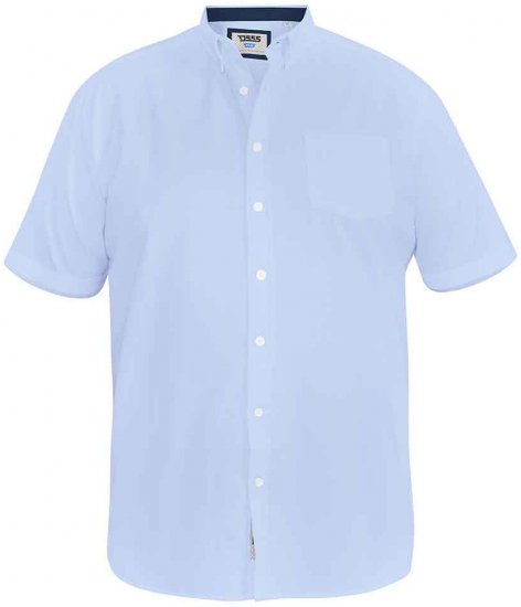 D555 James Short Sleeve Oxford Shirt Sky Blue - Košele - Košele 2XL-10XL