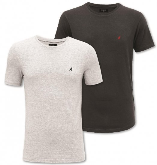 Kangol Jetta T-shirt Black/Grey 2-pack - Tričká - Nadrozmerné tričká - 2XL-14XL