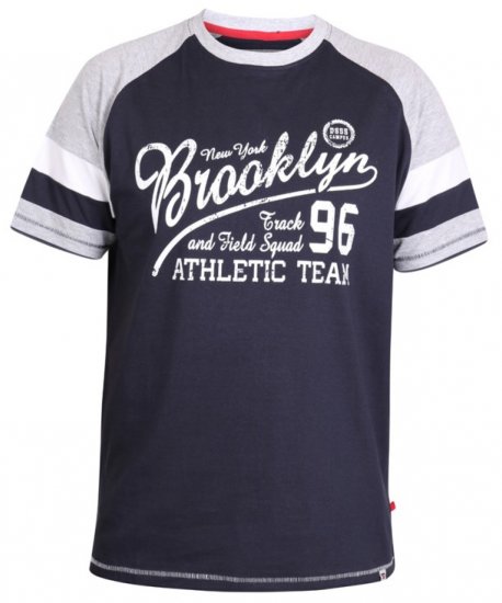 D555 Jones T-shirt Navy - Tričká - Nadrozmerné tričká - 2XL-14XL