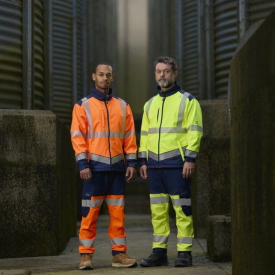 Leo Hawkridge Ecoviz High Performance 4X Stretch Trouser Hi-Vis Orange/Navy Print - Pracovné odevy - Pracovné Odevy 3XL-6XL