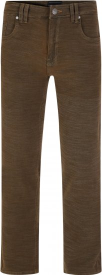 Kam Jeans 264 Slub Weave 5 Pocket Stretch Pants Brown - Džínsy & nohavice - Džínsy a Nohavice - W40-W70