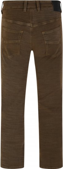 Kam Jeans 264 Slub Weave 5 Pocket Stretch Pants Brown - Džínsy & nohavice - Džínsy a Nohavice - W40-W70