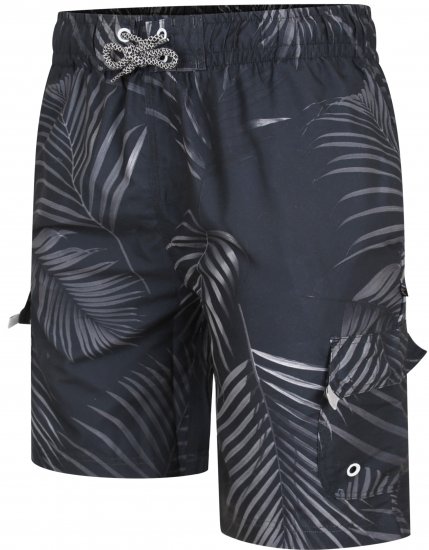Kam Jeans 3002 Leaf Print Cargo Swimshorts - Spodná bielizeň - Spodné Prádlo 2XL-8XL