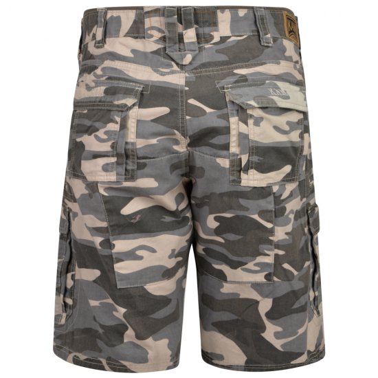 Kam Jeans 329 Short Charcoal Camo - Šortky - Šortky W40-W60