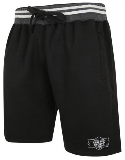 Kam Jeans 3301 Athletic Sports Jog Shorts Black - Tepláky & teplákové kraťasy - Tepláky & Teplákové kraťasy - 2XL-12XL