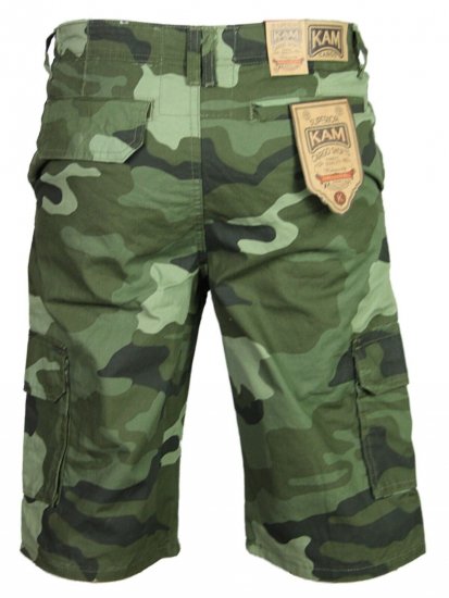 Kam Jeans 330 Cargoshorts Camo - Šortky - Šortky W40-W60
