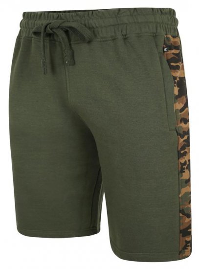 Kam Jeans 3303 Camo Panelled Jog Shorts Khaki - Tepláky & teplákové kraťasy - Tepláky & Teplákové kraťasy - 2XL-12XL