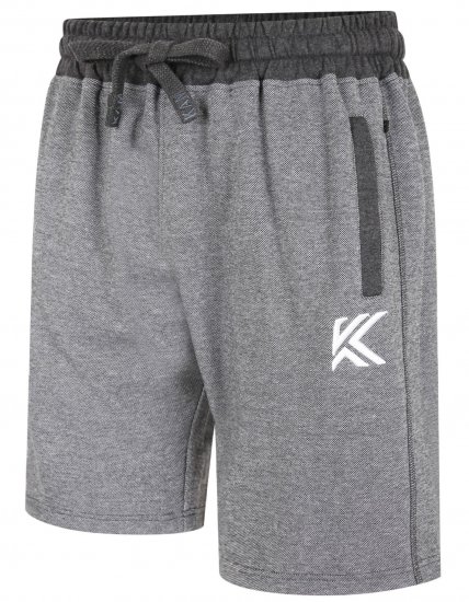 Kam Jeans 3304 Terry Contrast Shorts Charcoal - Tepláky & teplákové kraťasy - Tepláky & Teplákové kraťasy - 2XL-12XL
