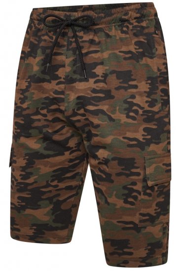 Kam Jeans 3306 Cargo Camo Lounge Shorts Khaki - Tepláky & teplákové kraťasy - Tepláky & Teplákové kraťasy - 2XL-12XL