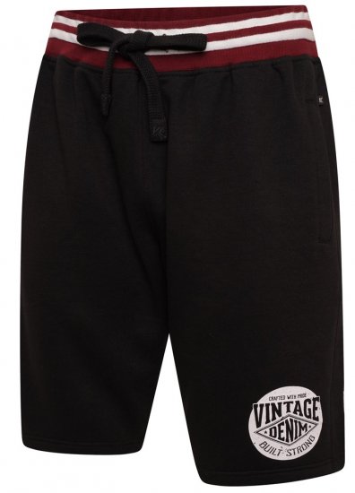 Kam Jeans 3309 Vintage Denim Jog Shorts Black - Tepláky & teplákové kraťasy - Tepláky & Teplákové kraťasy - 2XL-12XL