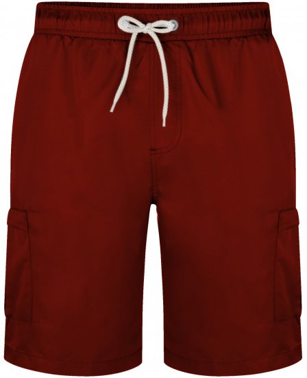 Kam Jeans 334 Cargo Swim Shorts Burgundy - Spodná bielizeň - Spodné Prádlo 2XL-8XL