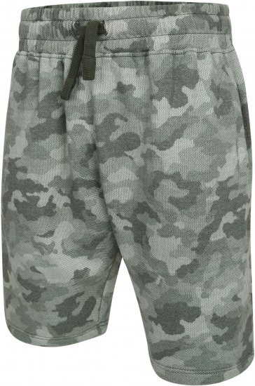 Kam Jeans 346 Camo Sweat Shorts Olive TALL SIZES - PÁNSKE OBLEČENIE MT-6XLT - Veľkosti pre VYSOKÝCH