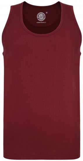 Kam Jeans 500 Tank Top Burgundy - Tričká - Nadrozmerné tričká - 2XL-14XL