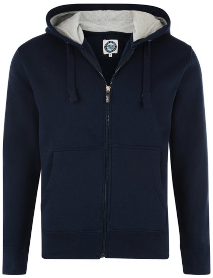 Kam Jeans Hoodie Navy TALL SIZES - PÁNSKE OBLEČENIE MT-6XLT - Veľkosti pre VYSOKÝCH