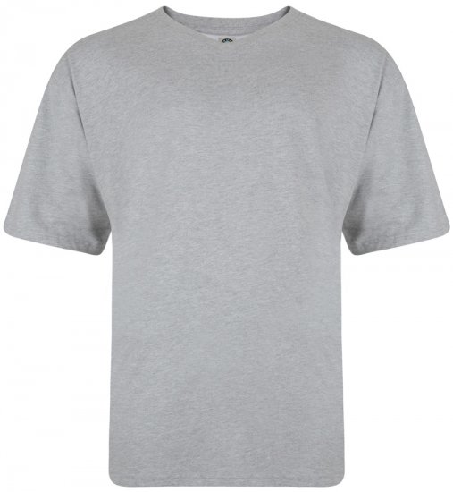 Kam Jeans V-neck T-shirt Grey - Tričká - Nadrozmerné tričká - 2XL-14XL