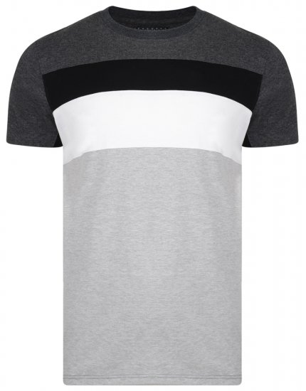 Kam Jeans 5231 Cut and Sew T-shirt Grey - Tričká - Nadrozmerné tričká - 2XL-14XL