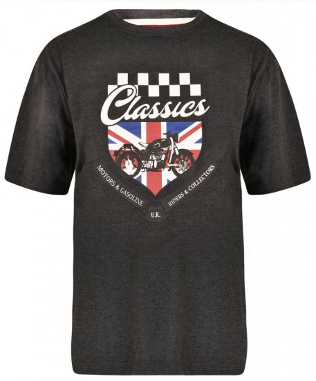 Kam Jeans 5280 T-shirt Charcoal - Tričká - Nadrozmerné tričká - 2XL-14XL