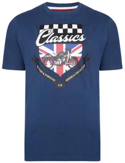 Kam Jeans 5280 T-shirt Navy - Tričká - Nadrozmerné tričká - 2XL-14XL