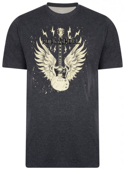 Kam Jeans 5283 T-shirt Charcoal - Tričká - Nadrozmerné tričká - 2XL-14XL