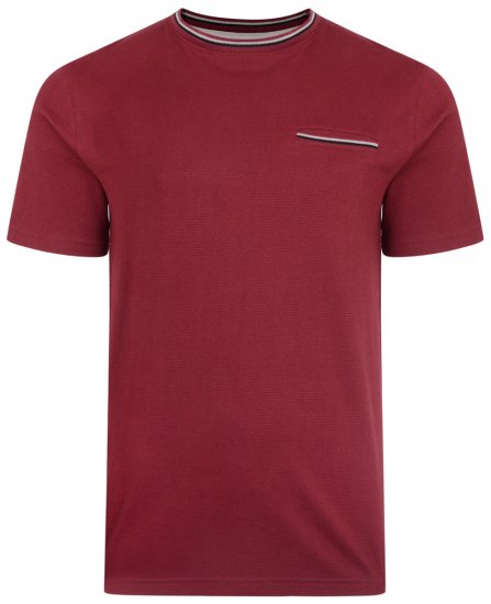 Kam Jeans 5285 T-shirt Burgundy - Tričká - Nadrozmerné tričká - 2XL-14XL