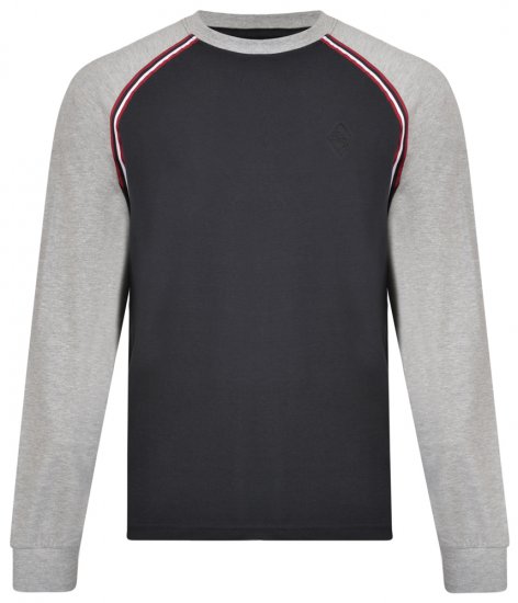 Kam Jeans 5288 Long Sleeve T-shirt Black - Tričká - Nadrozmerné tričká - 2XL-14XL