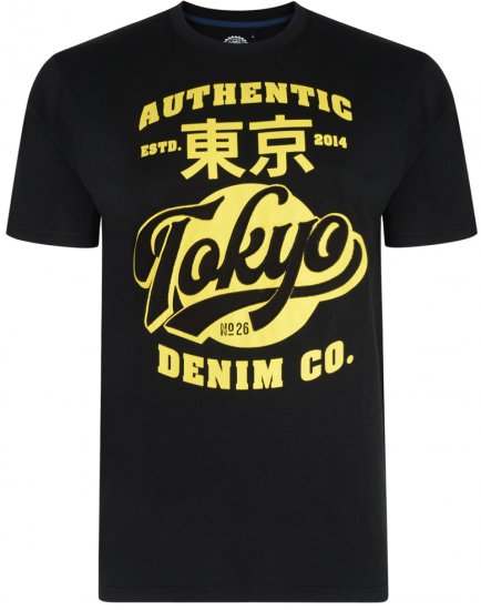 Kam Jeans 5296 T-shirt Black - Tričká - Nadrozmerné tričká - 2XL-14XL