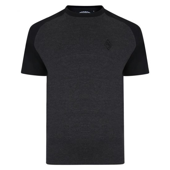 Kam Jeans 5314 Raglan T-Shirt Charcoal/Insignia Twin Pack - Tričká - Nadrozmerné tričká - 2XL-14XL