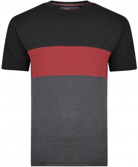 Kam Jeans 5322 T-shirts black - Tričká - Nadrozmerné tričká - 2XL-14XL