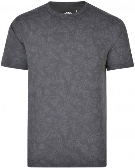 Kam Jeans 5324 All over printed T-shirts Charcoal - Tričká - Nadrozmerné tričká - 2XL-14XL