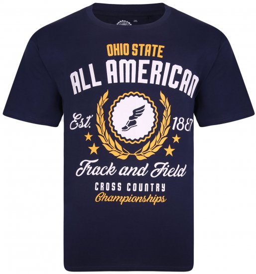 Kam Jeans 5329 Twin pack T-shirt Charcoal/Navy - Tričká - Nadrozmerné tričká - 2XL-14XL