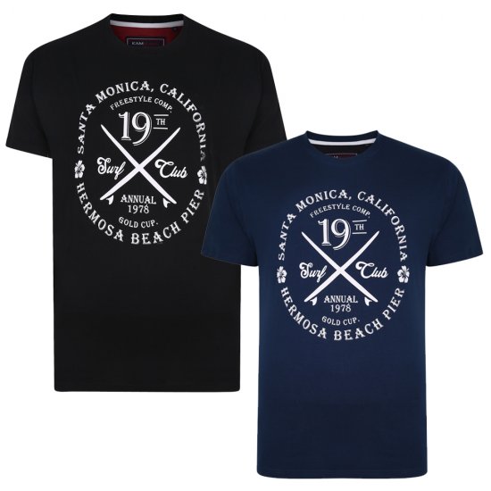 Kam Jeans 5331 Twin pack California Tee - Tričká - Nadrozmerné tričká - 2XL-14XL
