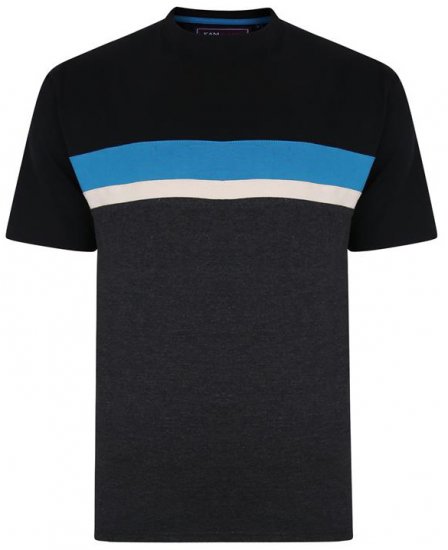 Kam Jeans 5356 Cut&Saw T-shirt Black - Tričká - Nadrozmerné tričká - 2XL-14XL