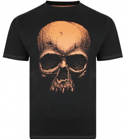 Kam Jeans 5374 Ghost Skull Print T-shirt Black - Tričká - Nadrozmerné tričká - 2XL-14XL