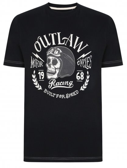 Kam Jeans 5391 Outlaws Skull Print T-Shirt - Tričká - Nadrozmerné tričká - 2XL-14XL