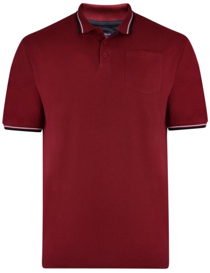 Kam Jeans 5400 Polo Burgundy - Polokošele - Polokošele 2XL-8XL