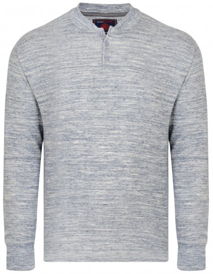 Kam Jeans 5424 Button collar Sweatshirt - Mikiny & mikiny bez kapucne - Mikiny & Mikiny s Kapucňou 2XL-12XL