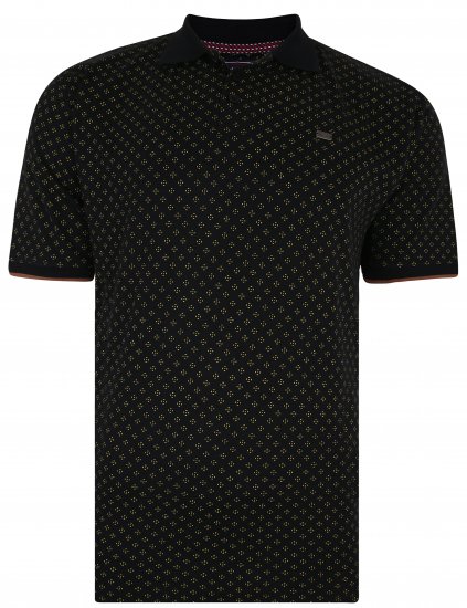 Kam Jeans 5440 Dobby Print Polo - Polokošele - Polokošele 2XL-8XL