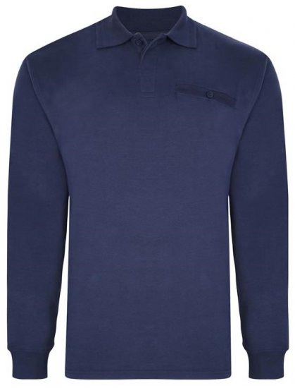 Kam Jeans 5457 LS Peach Finish Polo Navy - Polokošele - Polokošele 2XL-8XL