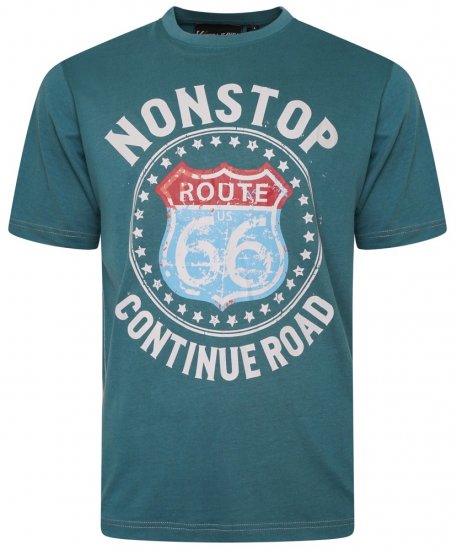 Kam Jeans 5708 Route 66 T-Shirt Pacific - Tričká - Nadrozmerné tričká - 2XL-14XL