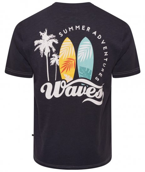 Kam Jeans 5709 Summer Adventure Print Tee Indigo - Tričká - Nadrozmerné tričká - 2XL-14XL