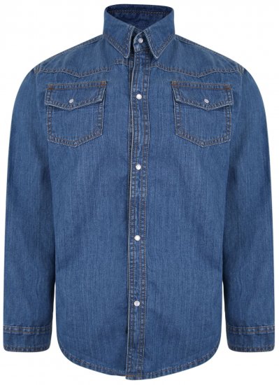 Kam Jeans 602 Denim Shirt Stonewash - Košele - Košele 2XL-10XL