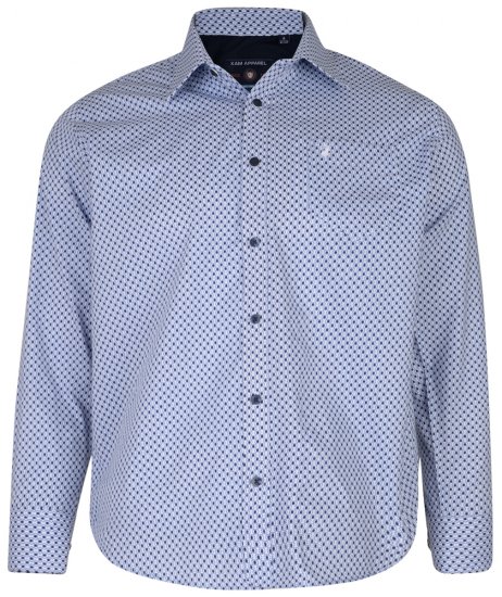 Kam Jeans 6154 Long Sleeve Dobby Print Shirt - Košele - Košele 2XL-10XL