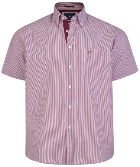 Kam Jeans 6164 Short Sleeve Shirt Burgundy - Košele - Košele 2XL-10XL