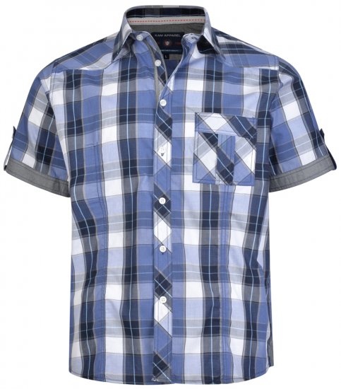 Kam Jeans 6165 Short Sleeve Shirt Navy - Košele - Košele 2XL-10XL