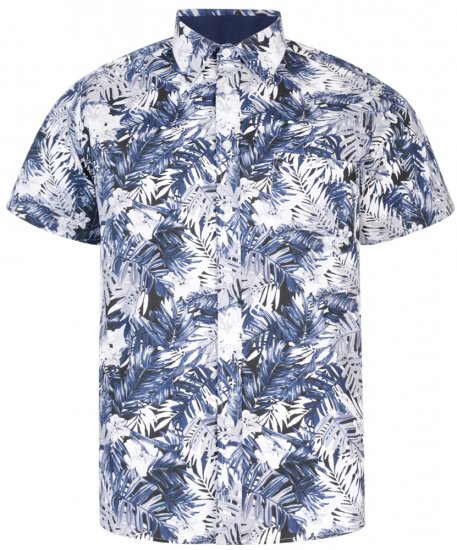 Kam Jeans 6179 Short Sleeve Shirt Navy - Košele - Košele 2XL-10XL