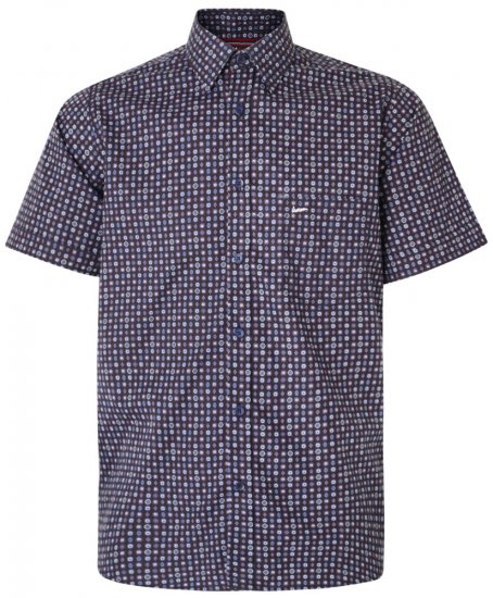 Kam Jeans 6188 Short Sleeve Shirt Navy - Košele - Košele 2XL-10XL