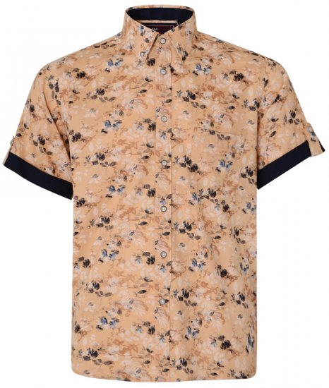 Kam Jeans 6190 Short Sleeve Shirt Sand - Košele - Košele 2XL-10XL