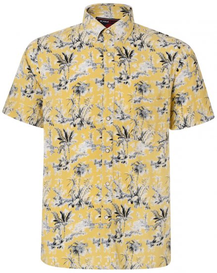 Kam Jeans 6191 Short Sleeve Shirt Sand - Košele - Košele 2XL-10XL