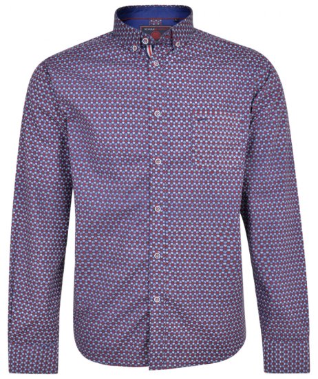 Kam jeans 6197 LS Dobby Print Shirt - Košele - Košele 2XL-10XL