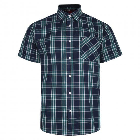 Kam Jeans 6202 Casual Check Shirt Navy - Košele - Košele 2XL-10XL
